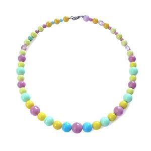 Vintage Pastel Ceramic Candy Beaded Necklace
